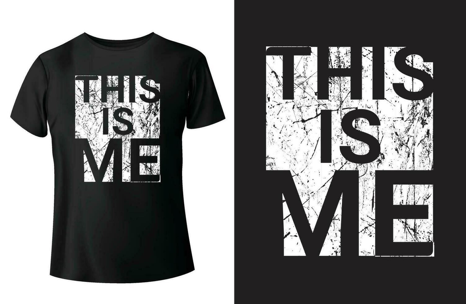 deze is me typografie t-shirt ontwerp en vector-sjabloon vector