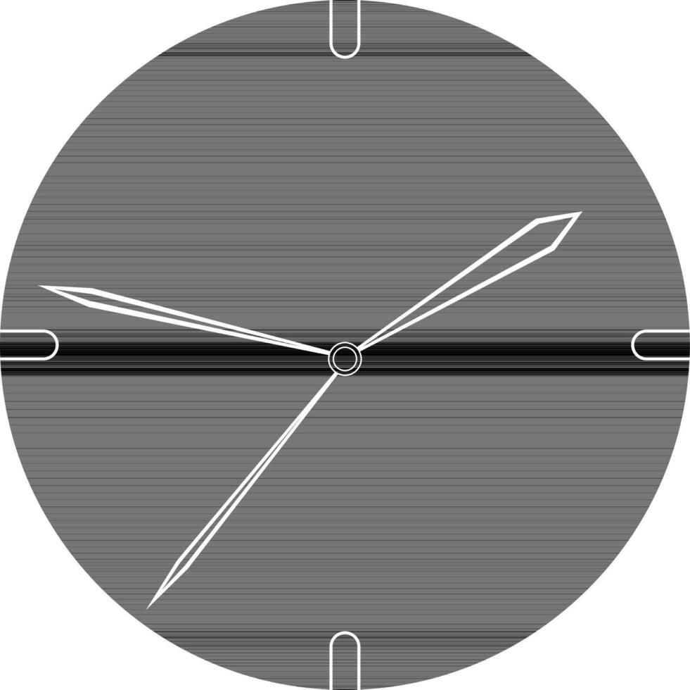 zwart en wit horloge. vector