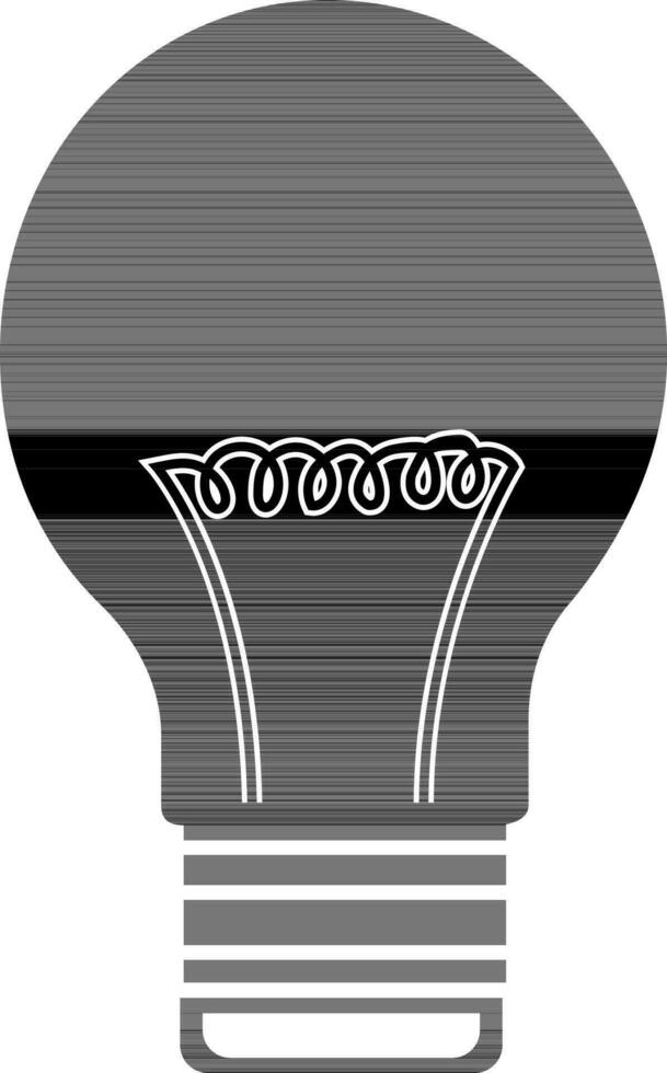 zwart en wit licht lamp. vector