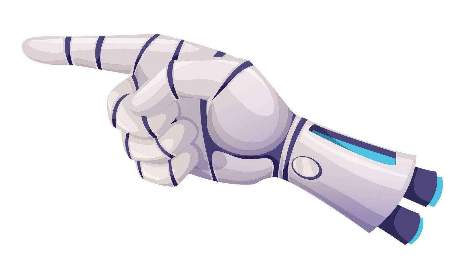 futuristische ontwerp van robot mechanisch arm hand- vector