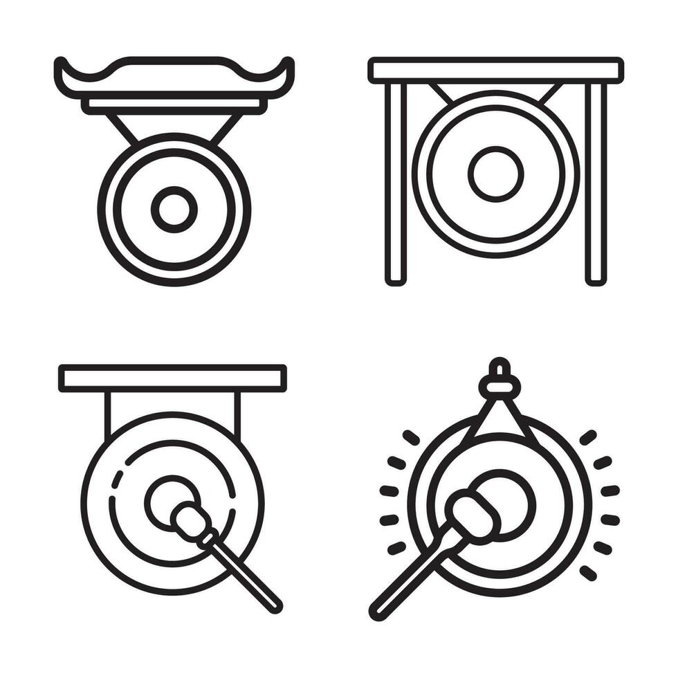 gongs icoon vector