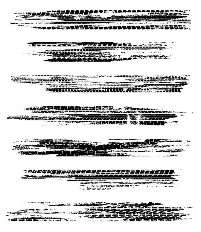 band bijhouden sporen, wiel betreden afdrukken, auto trails vector