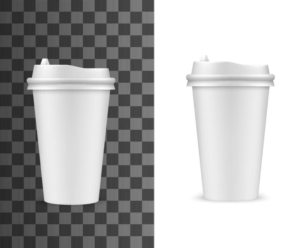 koffie kop model, snel voedsel drinken papier kop vector