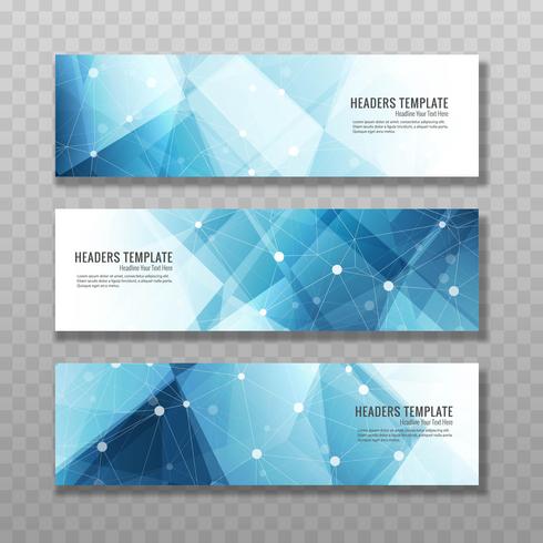 Moderne blauwe banners vector