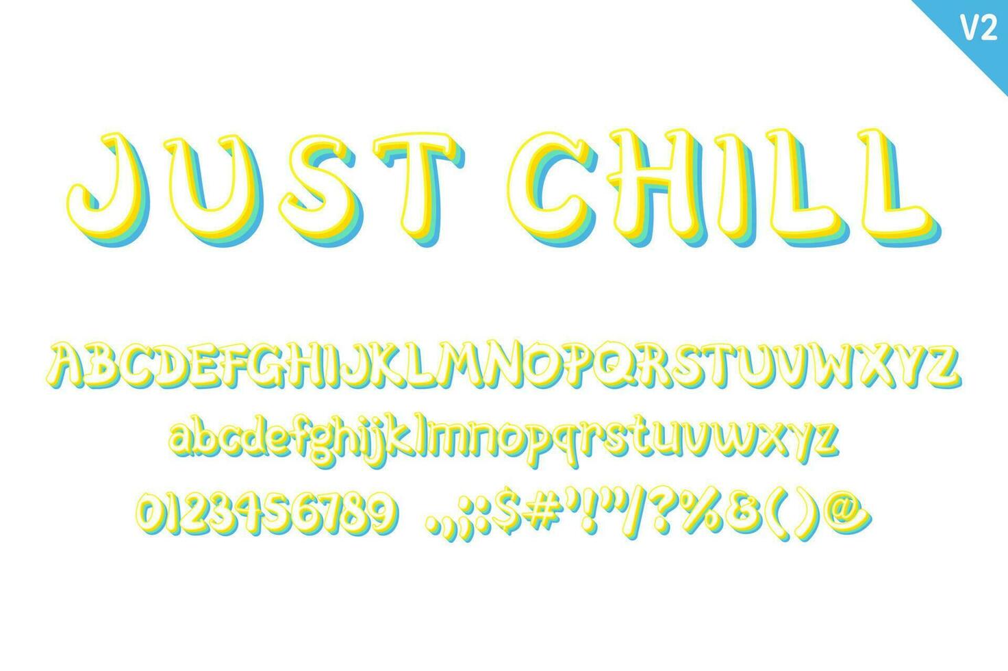 handgemaakt alleen maar kilte brieven. kleur creatief kunst typografisch ontwerp vector