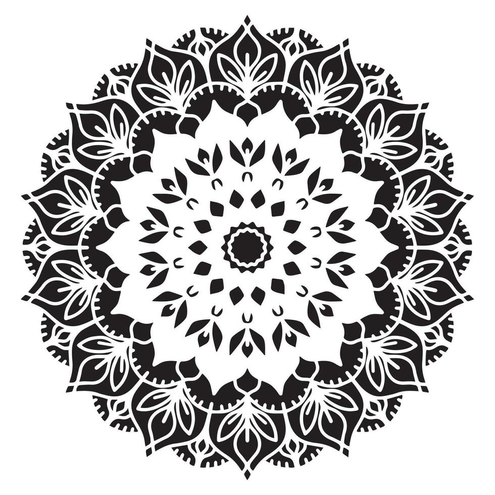 mandala patroon stencil abstract bloemen ornament vector