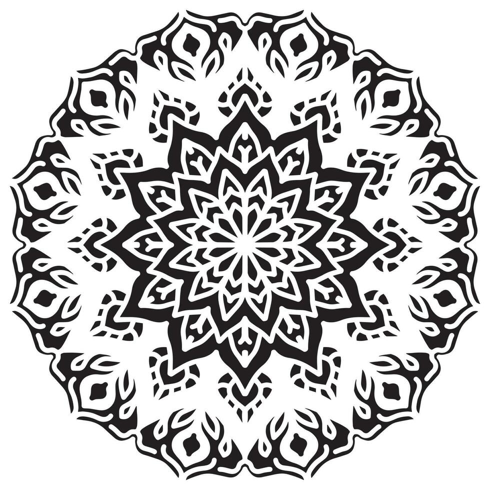 mandala patroon stencil abstract bloemen ornament vector