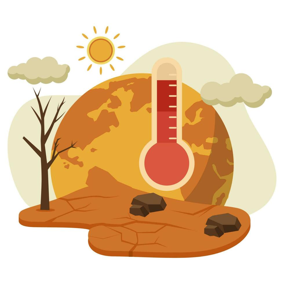 vector concept van globaal opwarming