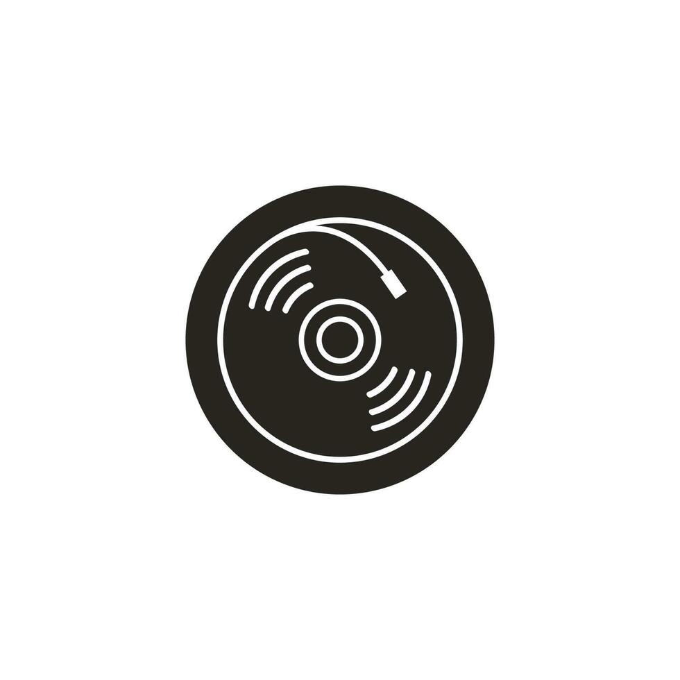 vinyl muziek- Vermelding icoon vector