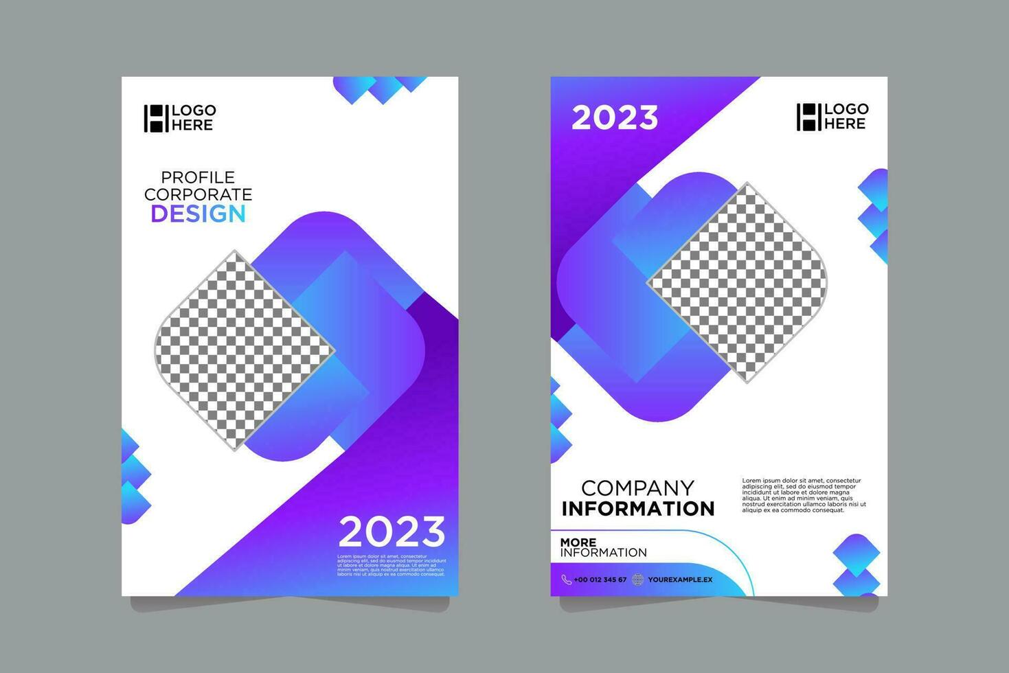 gemakkelijk minimalistische bedrijf profiel sjabloon met futuristische ontwerp, bedrijf brochure, uitnodiging folder, Hoes vector