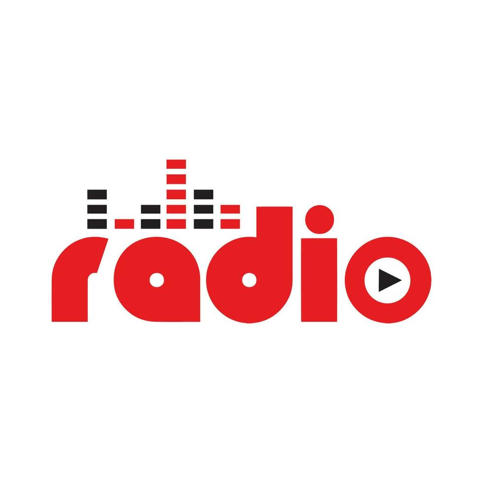 radio logo, radio icoon, gemakkelijk vector