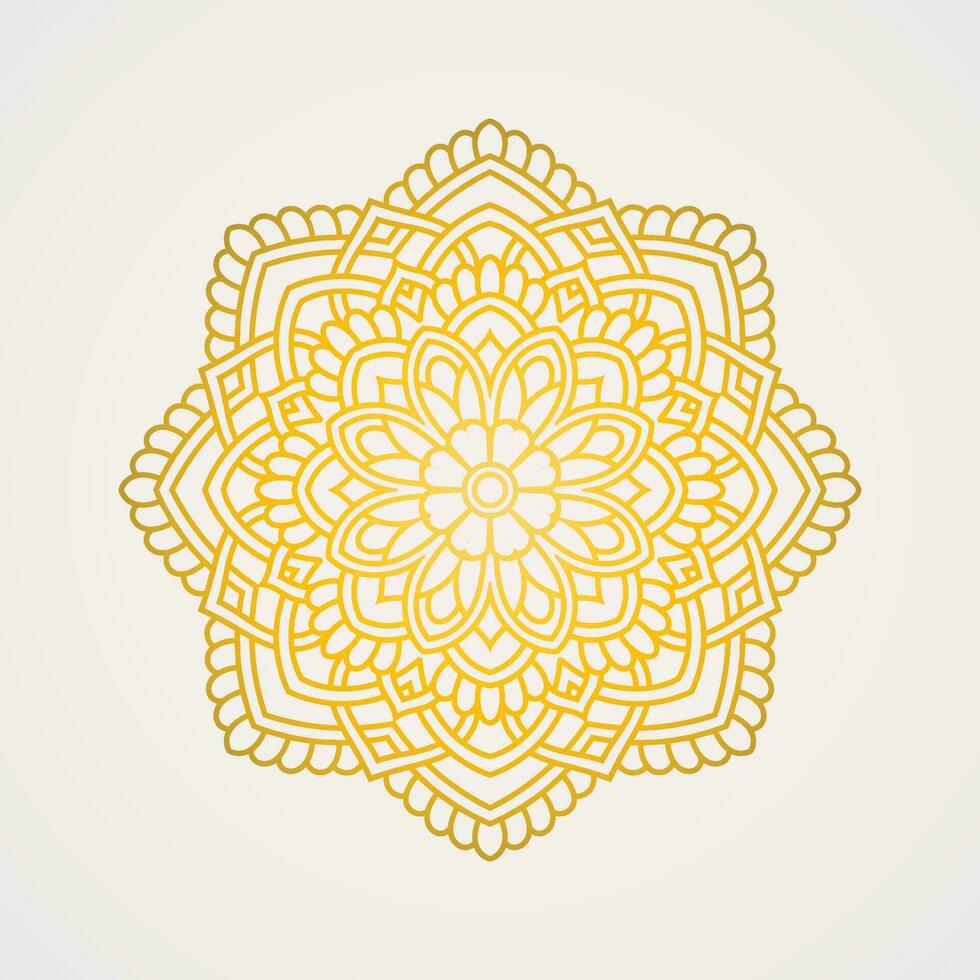 circulaire patroon met sier- vorm en elegant goud kleur. geschikt voor henna, tatoeages, foto's, kleur boeken. Islam, hindoe, boeddha, Indië, Pakistan, Chinese, Arabisch vector