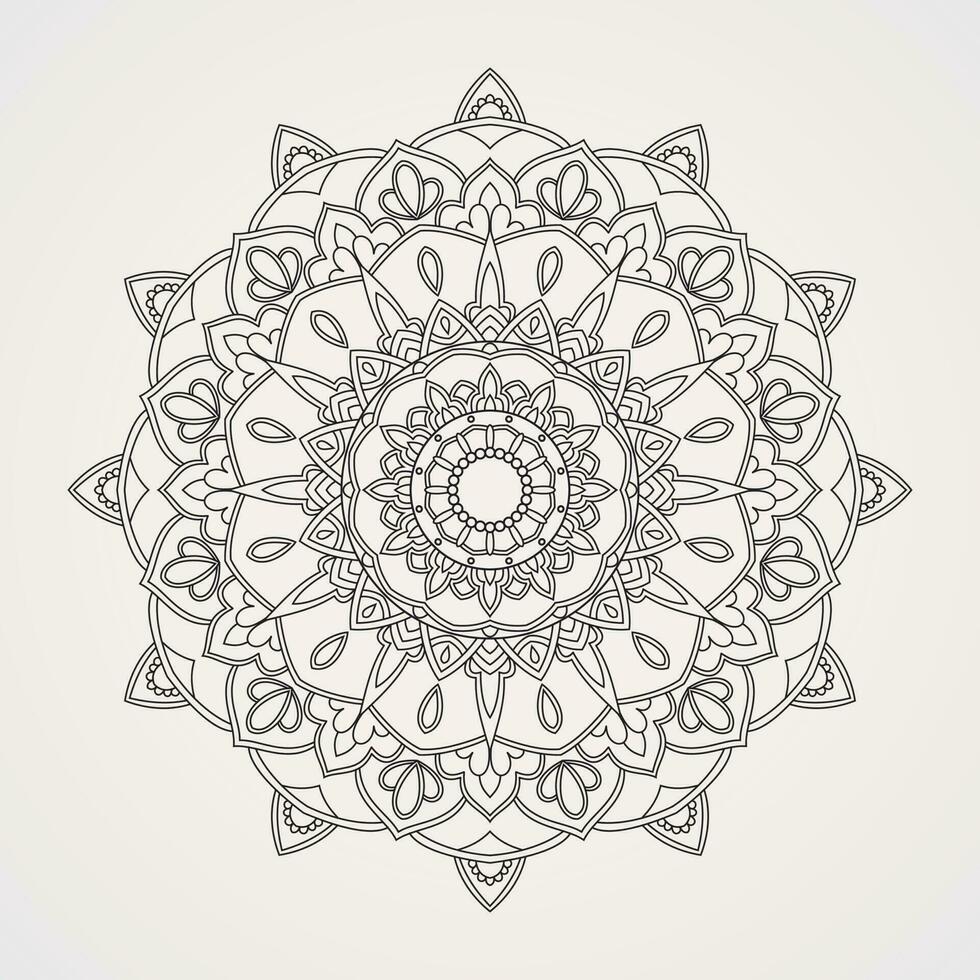 mooi mandala voor een feestelijk religieus evenement vector