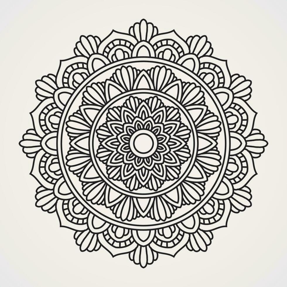 decoratief patronen van mandala bloemen met decoratie. geschikt voor henna, tatoeages, foto's, kleur boeken. Islam, hindoe, boeddha, Indië, Pakistan, Chinese, Arabisch vector