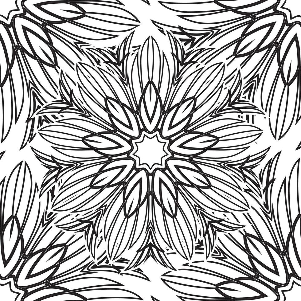 sier- mandala kleur boek bladzijde. bloemen stijl kleur bladzijde vector