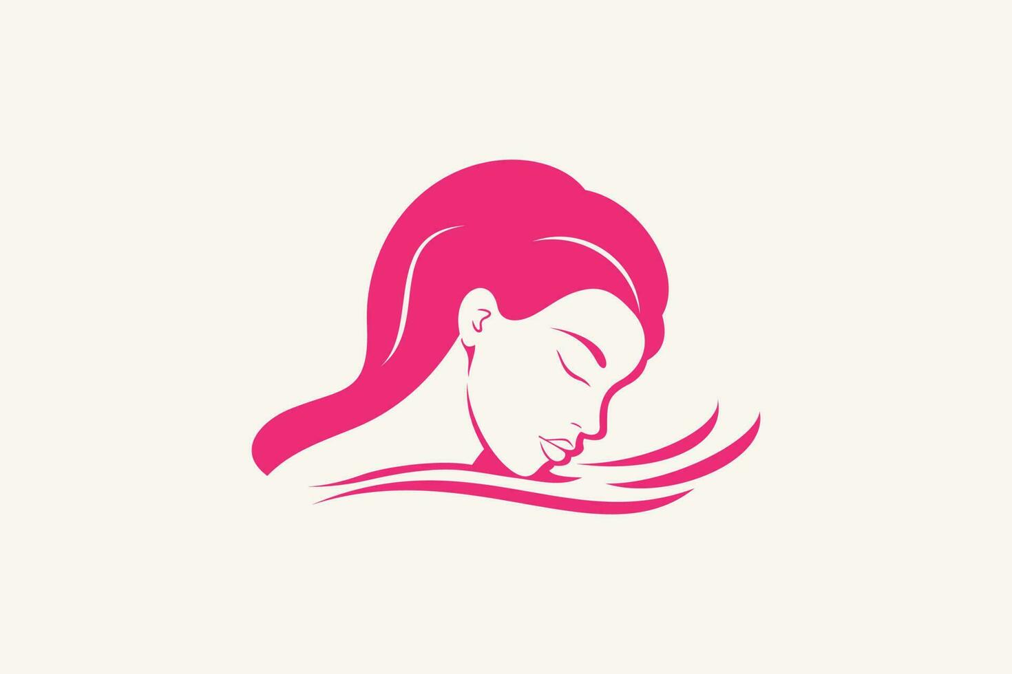 schoonheid gezicht abstract vector illustratie vector logo ontwerp voor schoonheid salon haar- behandeling
