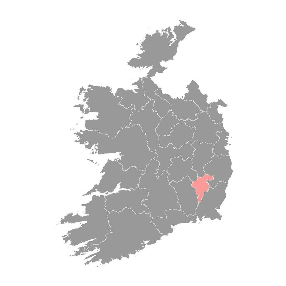 provincie carlow kaart, administratief provincies van Ierland. vector illustratie.