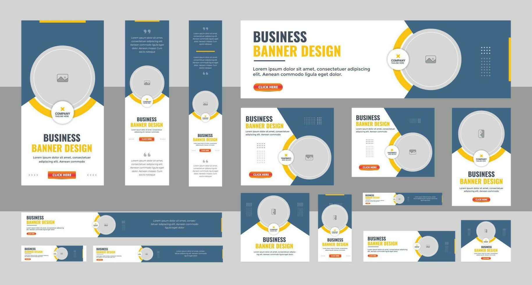 web banier lay-out set, bedrijf banier web sjabloon bundel ontwerp, sociaal media Hoes advertenties banier, folder, uitnodiging kaart vector