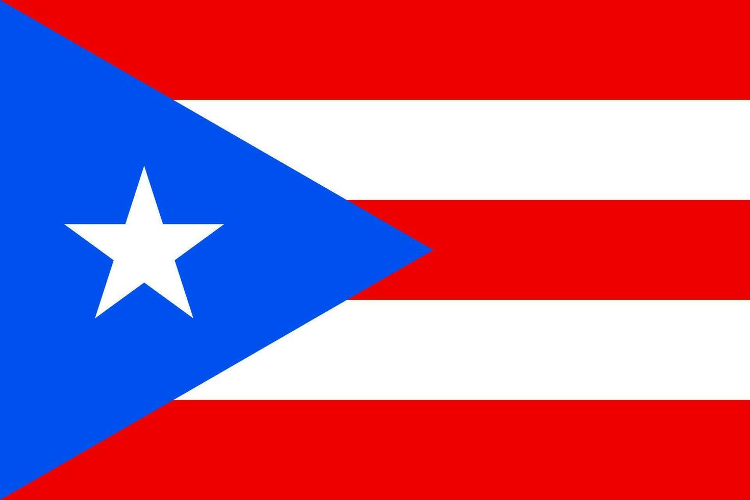 vlag van puerto rico, officiële kleuren en verhoudingen. vectorillustratie. vector