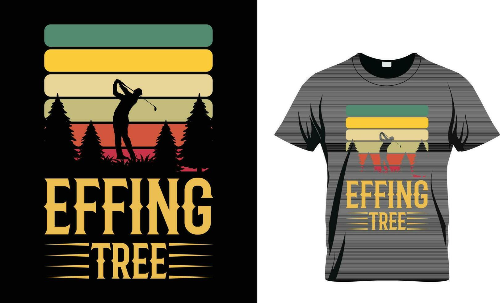 effing boom grappig schijf golf golfspeler stoer wijnoogst lang mouw t-shirt, typografie t-shirt vector