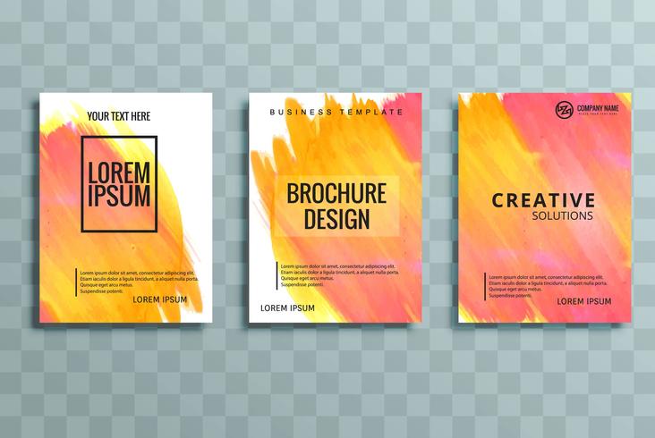 moderne kleurrijke zakelijke brochure set vector