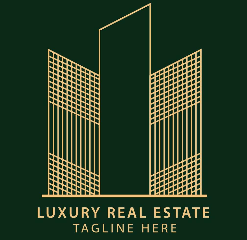 vector luxe en modern gebouw logo ontwerp