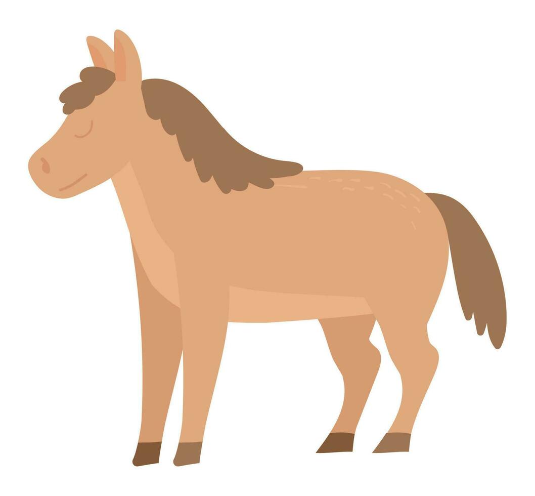 paard boerderij dier icoon geïsoleerd vector