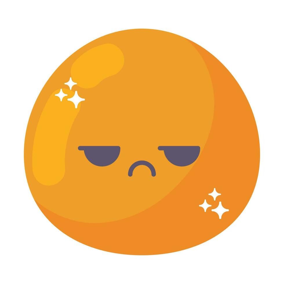 verveeld emoji kawaii icoon geïsoleerd vector