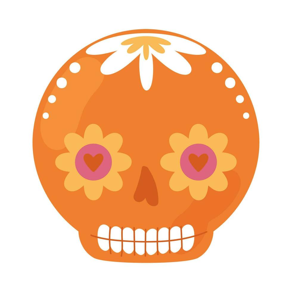 Mexicaans schedel icoon geïsoleerd ontwerp vector