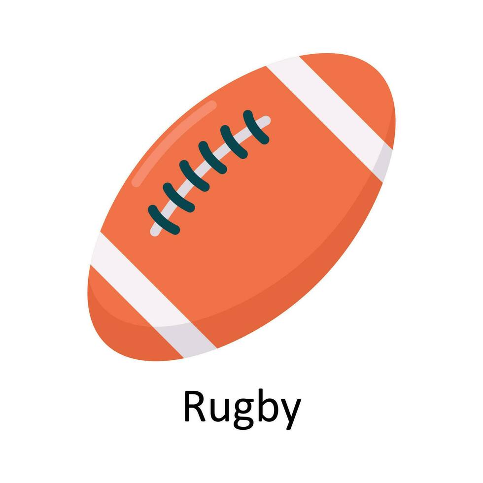 rugby vector vlak icoon ontwerp illustratie. sport- en spellen symbool Aan wit achtergrond eps 10 het dossier