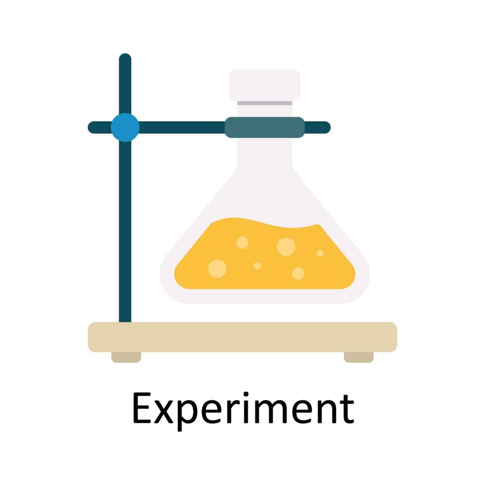 experiment vector vlak icoon ontwerp illustratie. onderwijs en aan het leren symbool Aan wit achtergrond eps 10 het dossier