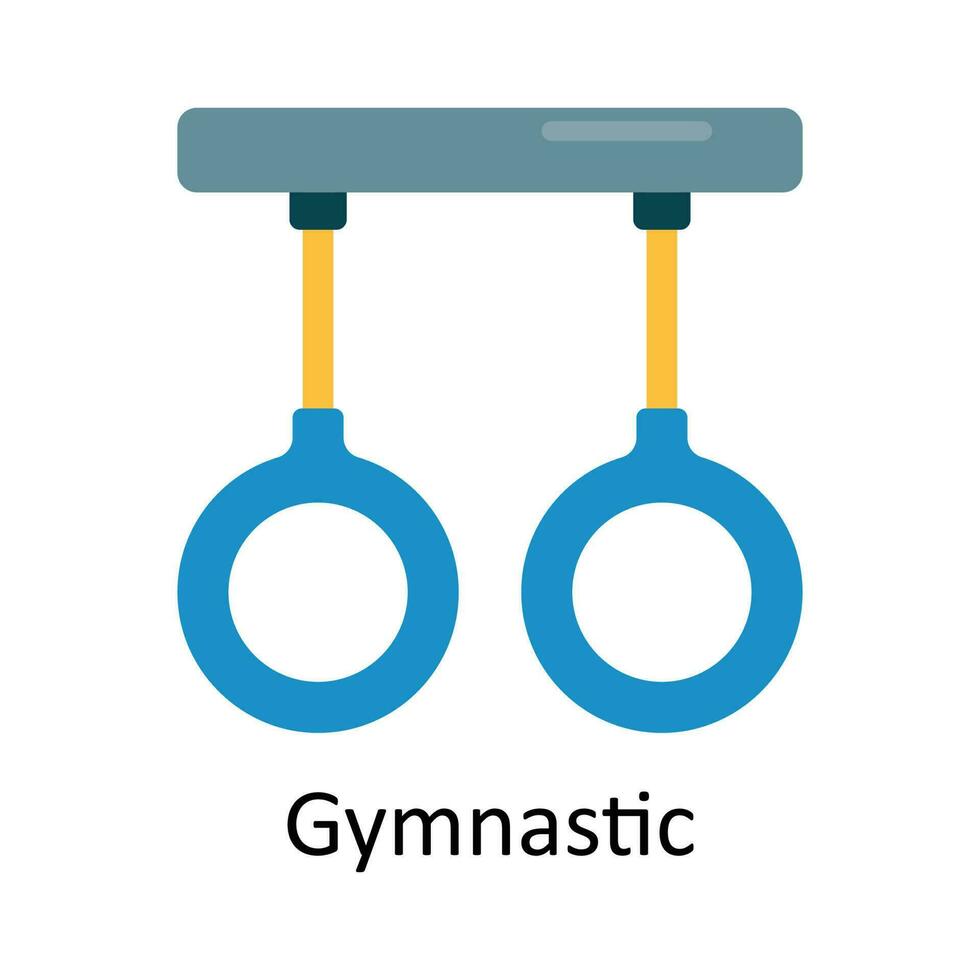 gymnastiek- vector vlak icoon ontwerp illustratie. sport- en spellen symbool Aan wit achtergrond eps 10 het dossier