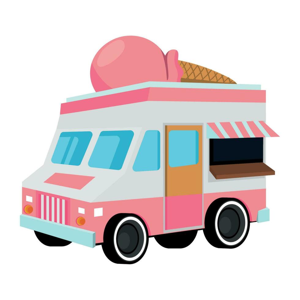 foodtruck ijs vector