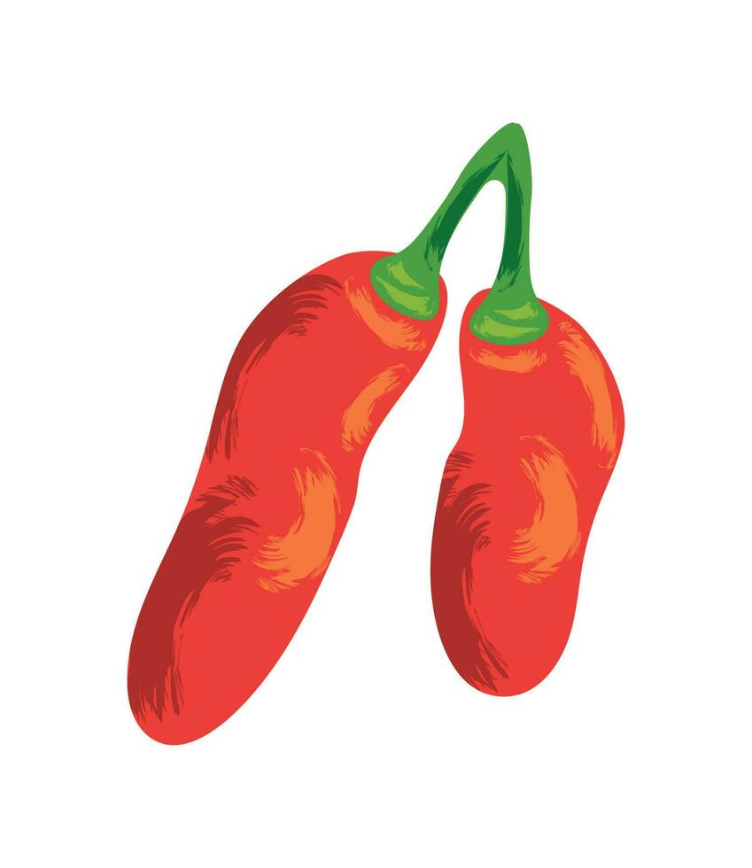 Chili blad natuur icoon vector