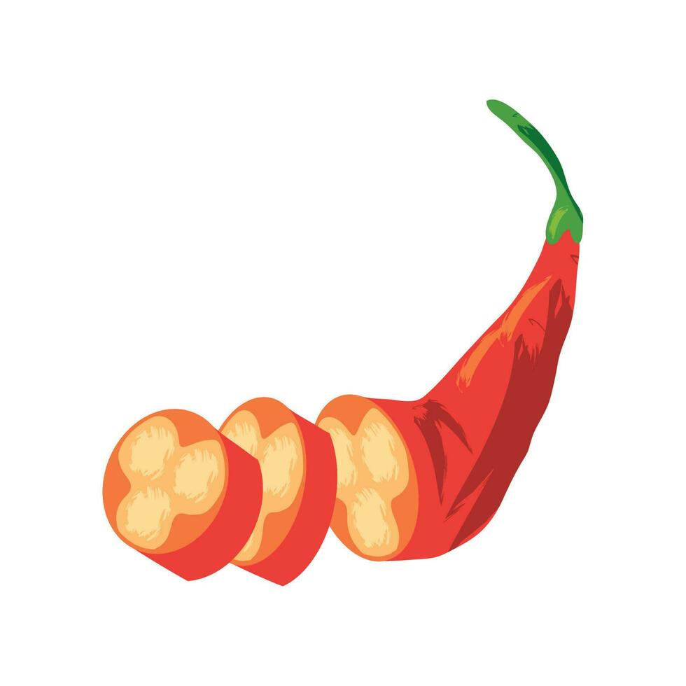 chili peper groente vector