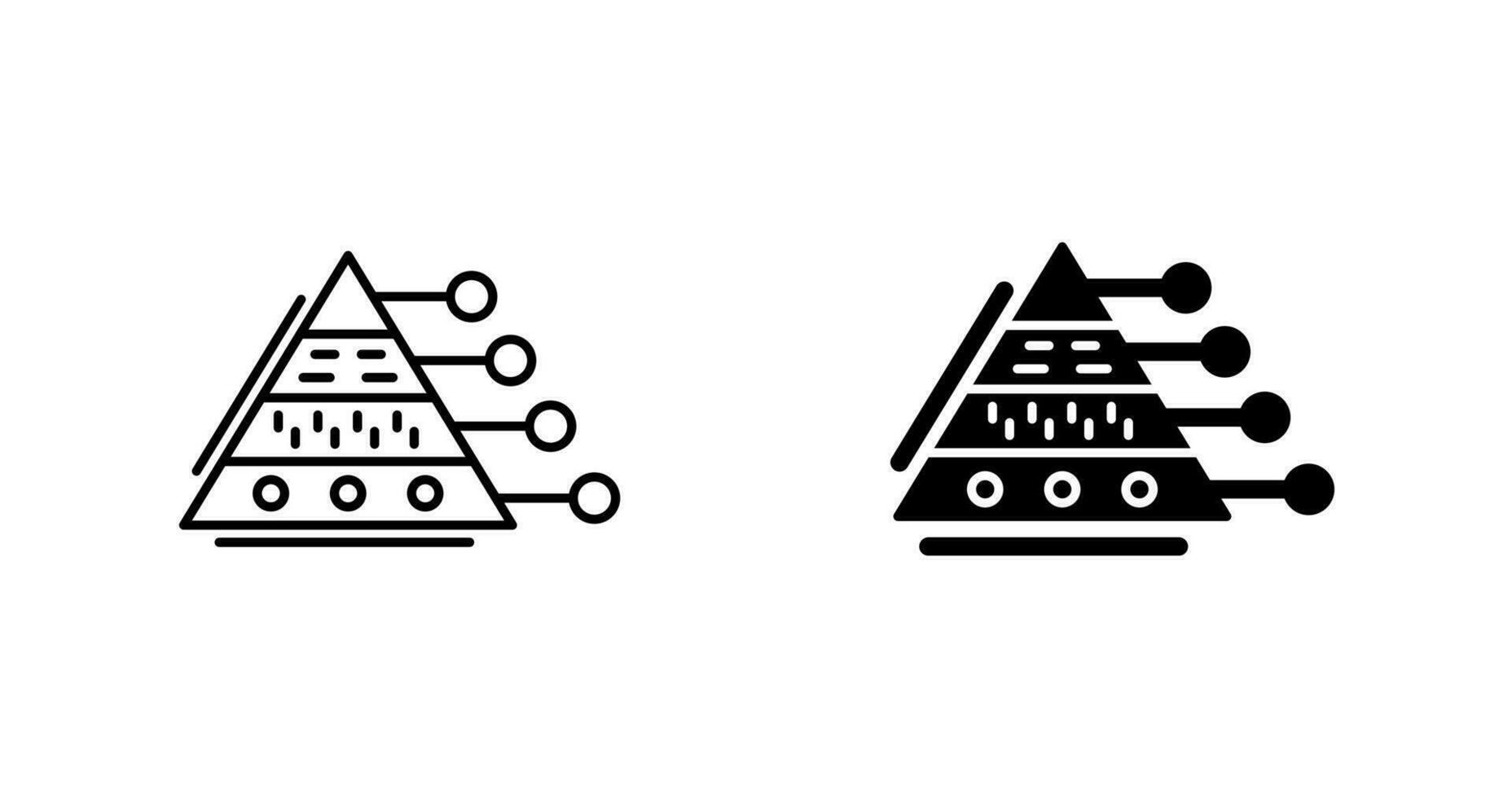 piramide diagram vector icoon