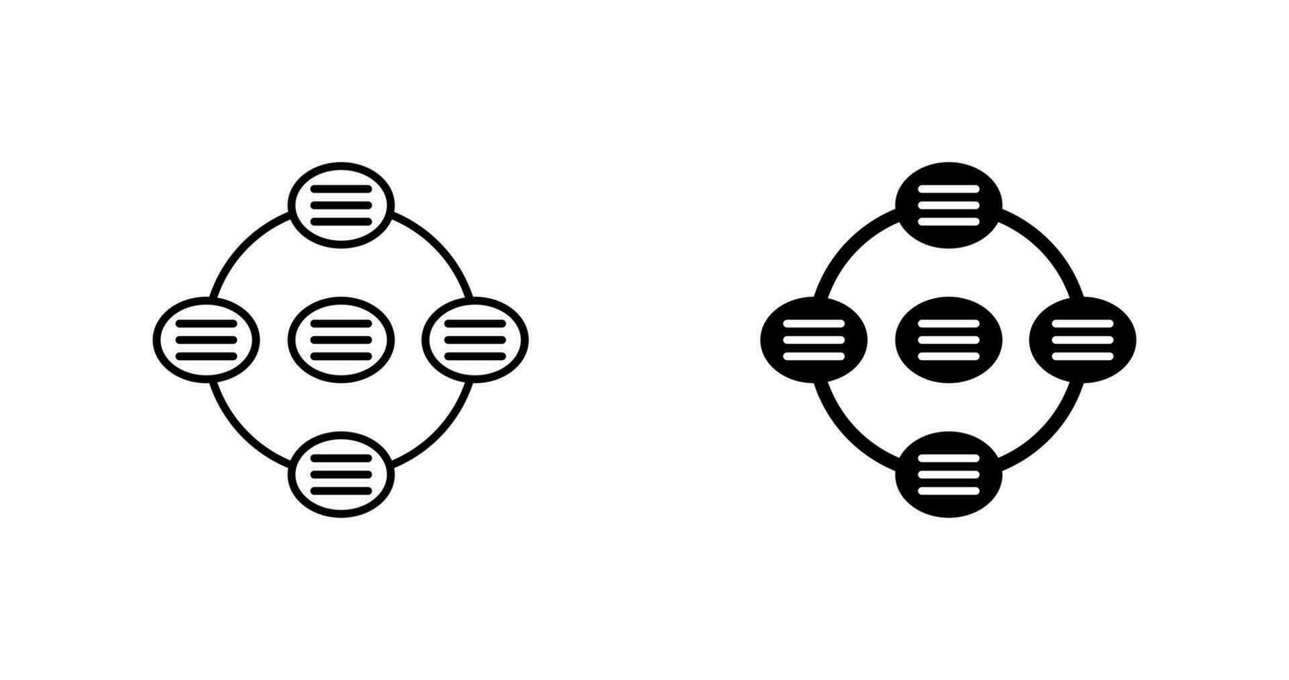 uniek strategie overleg vector icoon