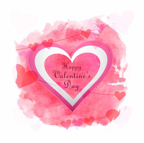 Valentijnsdag Illustratie van liefde hart kaart ontwerp vector
