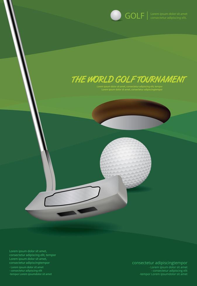 poster golf kampioenschap vectorillustratie vector