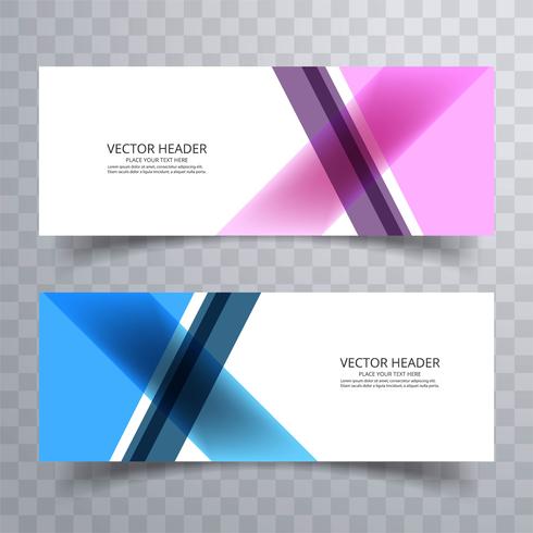 Moderne kleurrijke banners achtergrond instellen vector