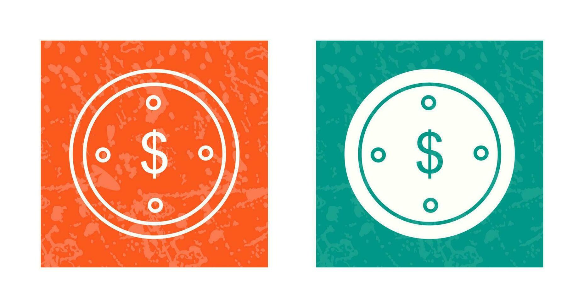 dollar munt vector pictogram