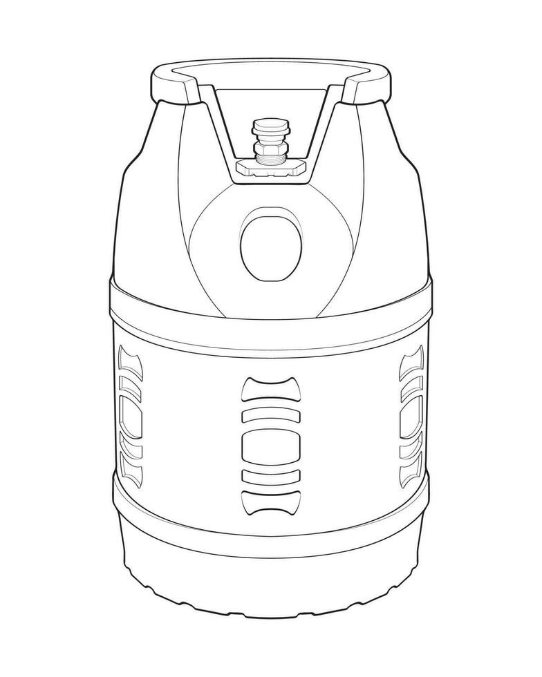 industrieel gas- cilinders vector schets. schets van industrieel gas- cilinders vector icoon ontwerp geïsoleerd Aan wit achtergrond.