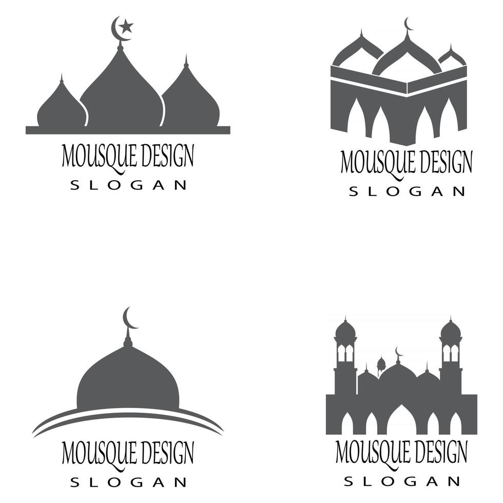 moskee logo sjabloon vector symbool illustratie ontwerp