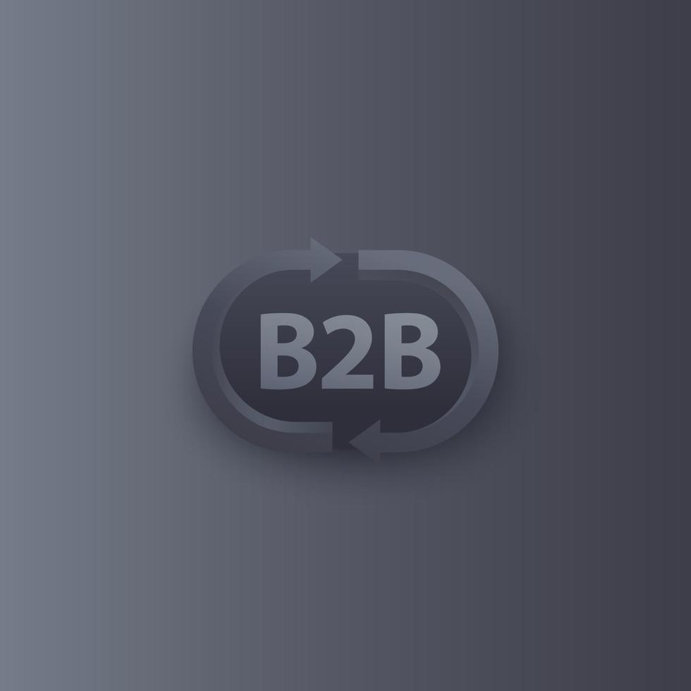 B2B commerce vector logo met pijlen