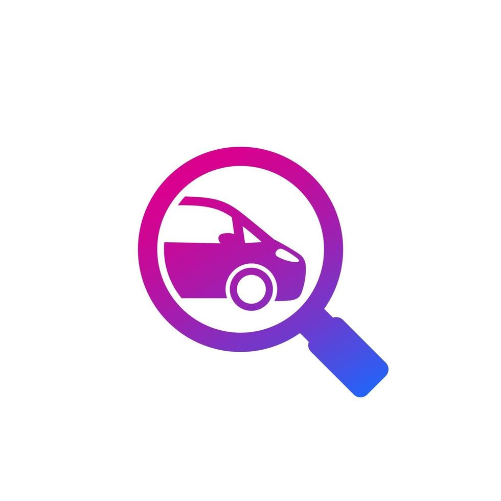 auto zoekservice pictogram vector