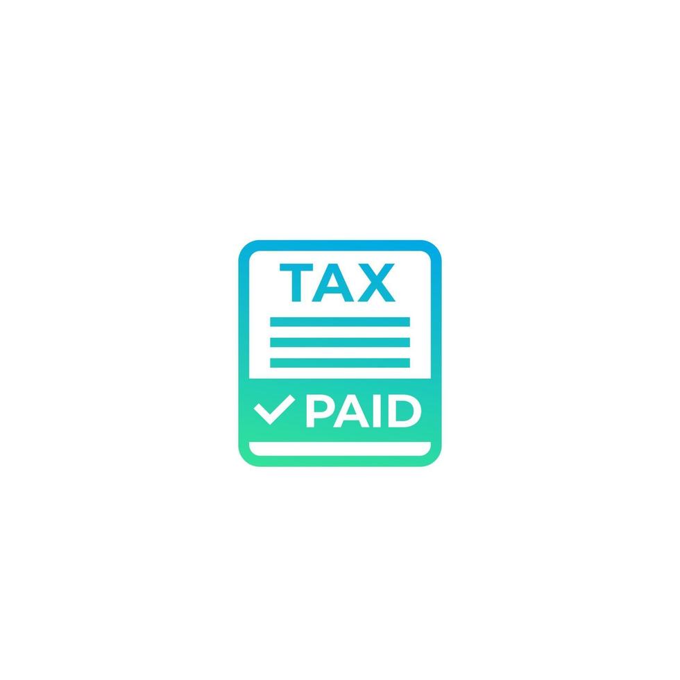 betaalde belastingen pictogram vector