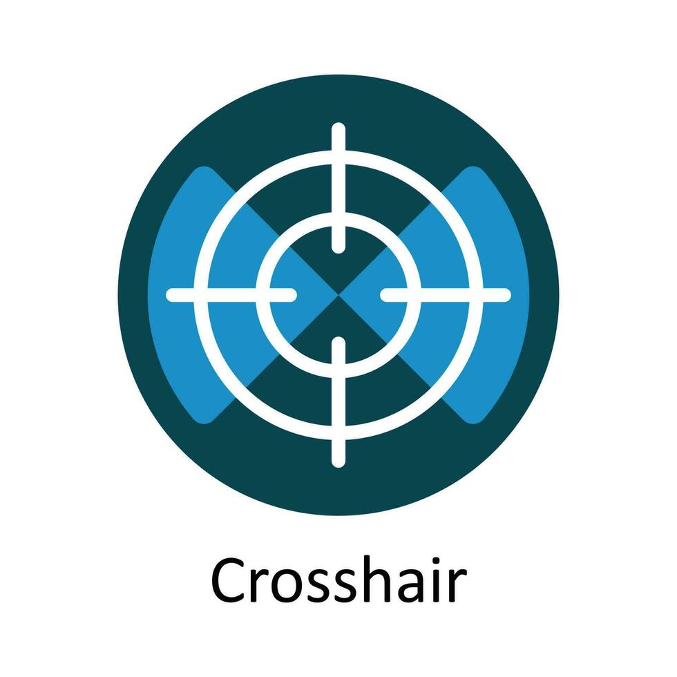 crosshair vector vlak icoon ontwerp illustratie. sport- en spellen symbool Aan wit achtergrond eps 10 het dossier