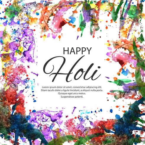 illustratie van kleurrijke Happy Holi achtergrond voor Festival van C. vector