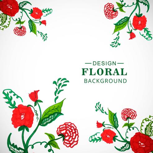 Floral kaart aquarel sjabloon voor bruiloft uitnodigingen ontwerp vector