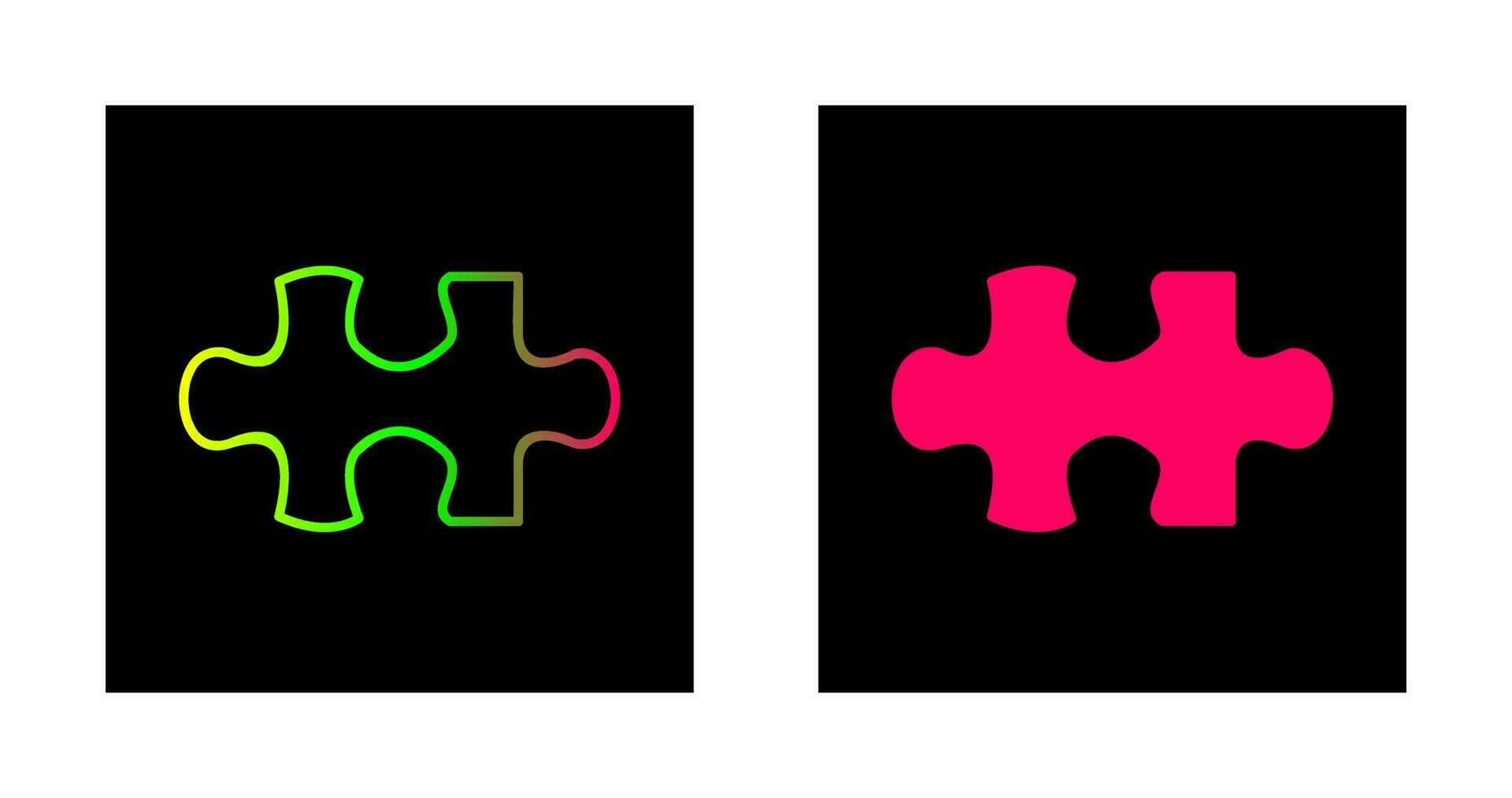 uniek puzzel stuk vector icoon